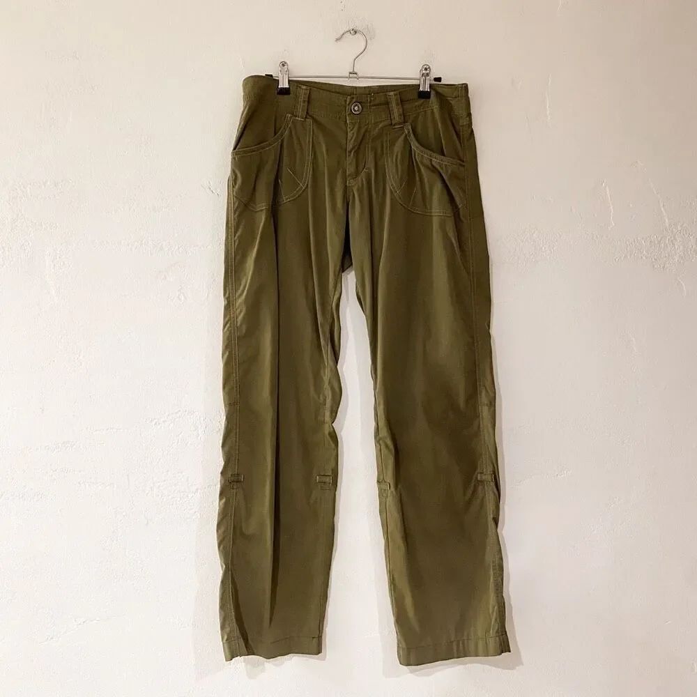 Kuhl Hiking Trail Cotton Blend Pants in Green Size 6 Short